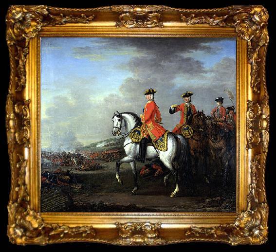 framed  John Wootton George II at Dettingen, ta009-2